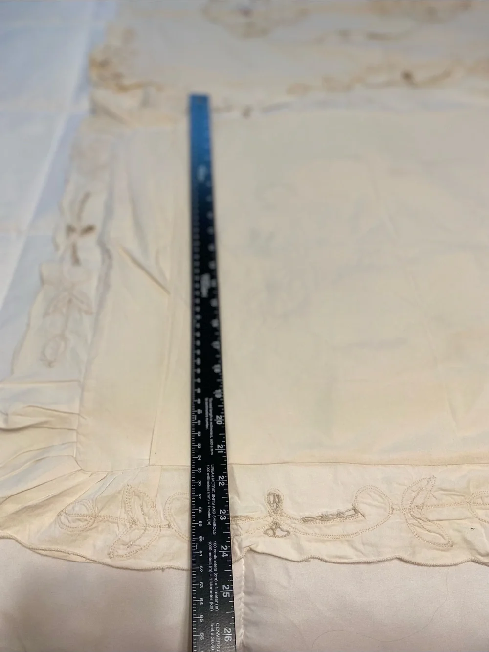 Set of 2 Pillow Covers/Cases Ruffles Embroidered Cottage Core Shabby Chic Dainty